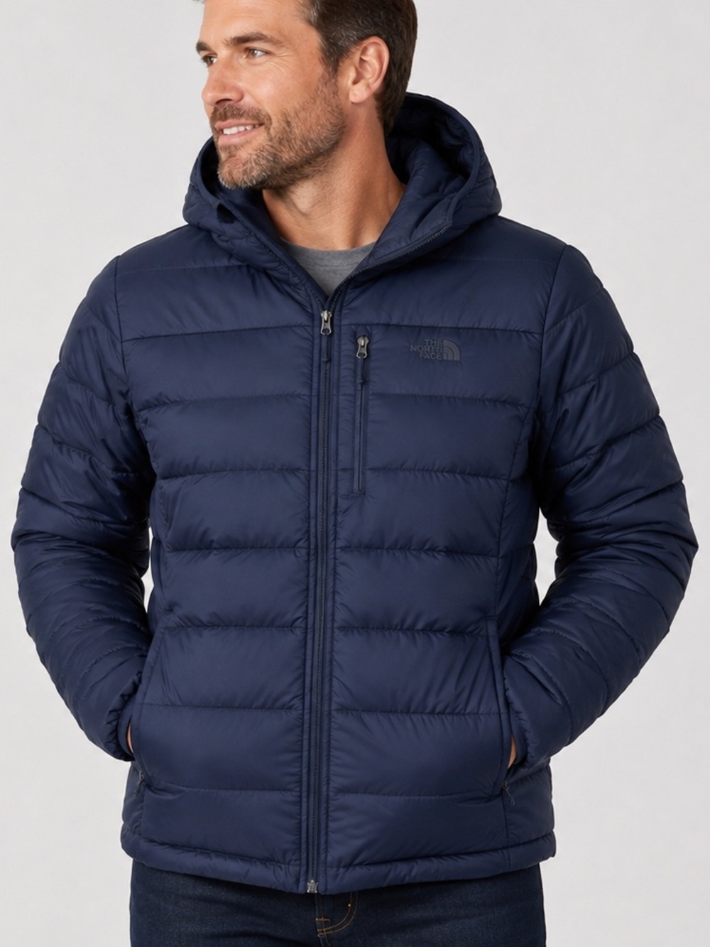 Brand New The North Face XXL Men’s Aconcagua Hooded Down Jacket Navy